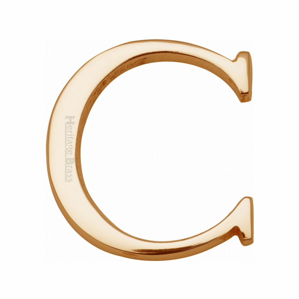 Heritage Brass Letter C  - Pin Fix 51mm